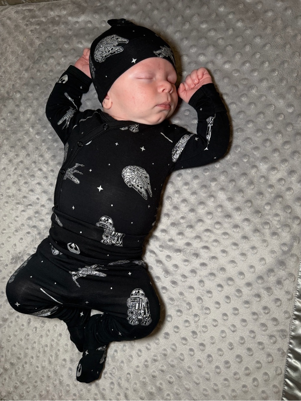 KYTE BABY STAR WARS TAKE ME HOME SET PAJAMAS BLACK SILVER
